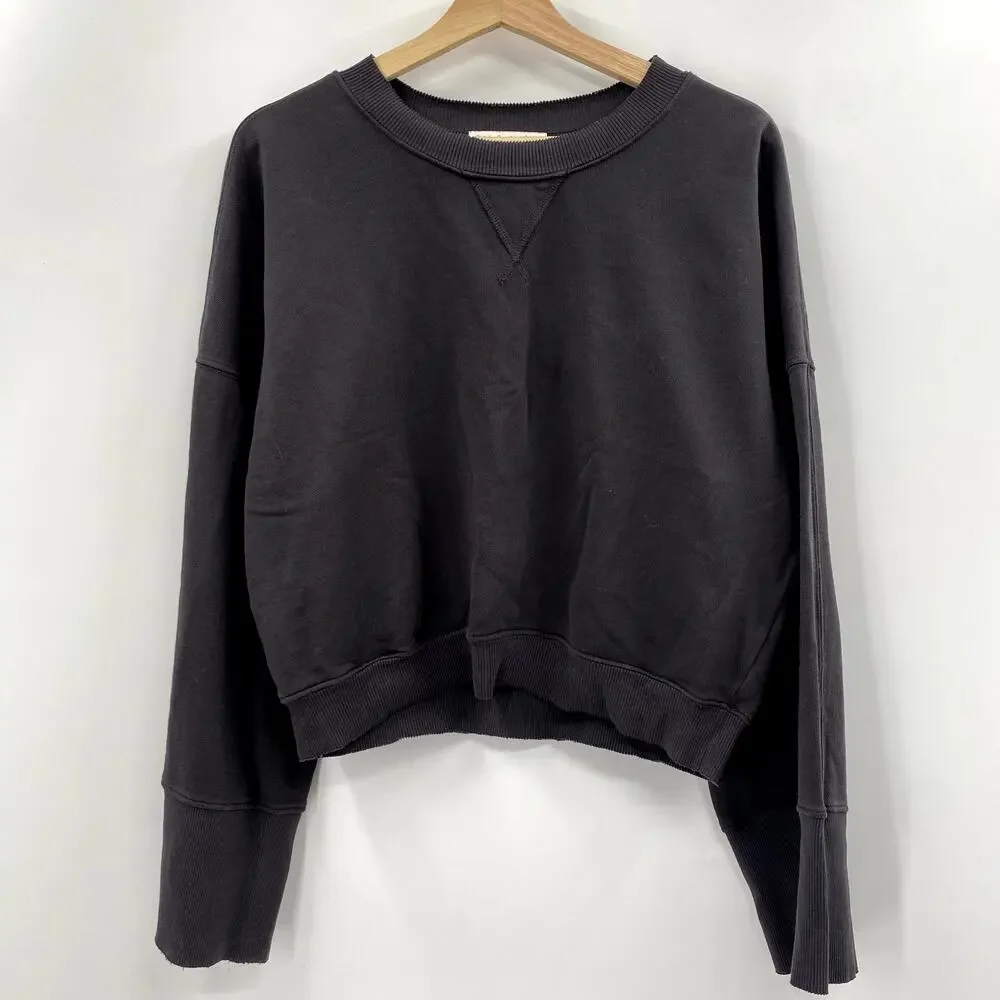 Spiritual Gangster M Gray Flare Sleeve Crewneck - Picture 2 of 5